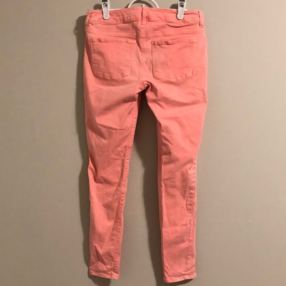 American Eagle neon peach super stretch jeggings - Picture 3 of 10
